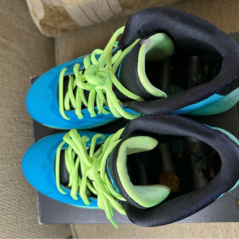 Basketball Jordan Super.Fly 4 BG 'Blue Lagoon Green Glow'